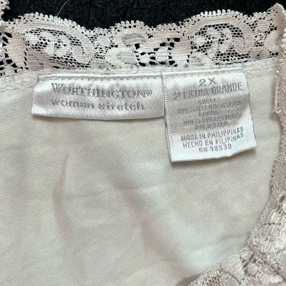 Worthington Womans 2X
Lined Lace Tank Cami
Cream Coquette Angelic
Bohemian - Picture 3 of 12
